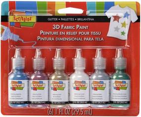 img 1 attached to Scribbles 18535 Fabric Paint, 6 Fluid Ounce (Single Pack), Glittering
