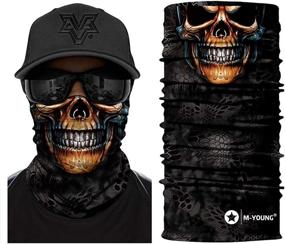 img 4 attached to Skull Bandanas Gaiter Headwear Headband Outdoor Recreation