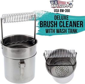 img 3 attached to 🖌️ US Art Supply Deluxe Brush Cleaner & Washer: Effortlessly Clean and Preserve Brushes with Wash Tank Technology