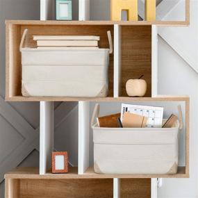 img 2 attached to 📦 OLLVIA Large Decorative Fabric Storage Bins: Organizing Solutions for Closet, Nursery, Laundry Room, and Office