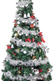 img 4 attached to 🎄 Roberly 6 Pack Christmas Tinsel Garland - 39 Feet of Festive Tree Decoration for Holiday Party Supplies