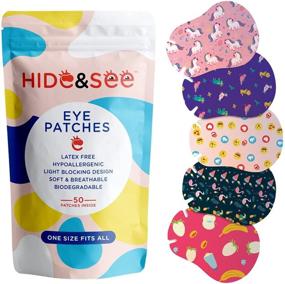 img 4 attached to 🦄 Unicorn Kids Eye Patches - Adhesive Eye Patches for All Ages: Latex-Free, Light Blocking Design, Hypoallergenic, and Biodegradable (50 per Bag)