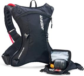 img 1 attached to 🎒 USWE Outlander 3L Hydration Pack with 1.5L/50 oz Hydration Bladder - Bounce Free and Sleek Black Design