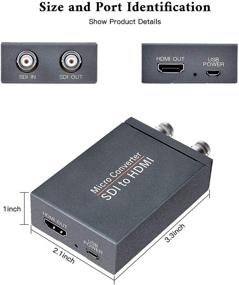 img 2 attached to 🔌 Преобразователь-адаптер SDI в HDMI с автоматическим обнаружением формата, поддержкой 3G-SDI / HD-SDI / SD-SDI, HDMI-выходом при 1080P@60Hz, SDI-петлевым выводом и блоком питания