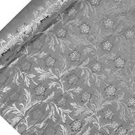 silver polyethylene embossed floral foil logo