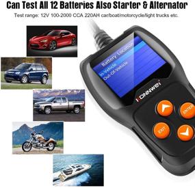 img 2 attached to 🚗 KONNWEI KW600 Car Battery Tester: Professional 12V Load Analyzer, Alternator Tester, and Voltage Test for Automotive Batteries