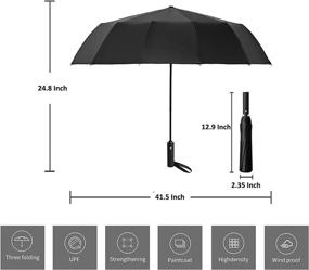 img 3 attached to ☂️ Lightweight Windproof Umbrella: Strong Protection & Resistance