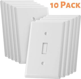 img 3 attached to 🔌 Bates 10-Pack Single Gang White Light Switch Cover Plate - Premium Switch Plate Covers
