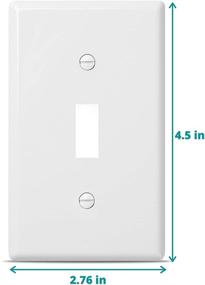 img 2 attached to 🔌 Bates 10-Pack Single Gang White Light Switch Cover Plate - Premium Switch Plate Covers