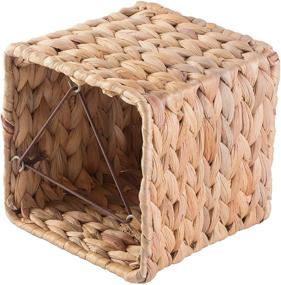 img 1 attached to 🌾 Stylish and Functional Vintiquewise QI003631.SQ Water Hyacinth Wicker Square Tissue Box Cover in Brown: A Perfect Blend of Elegance and Practicality