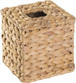 img 2 attached to 🌾 Stylish and Functional Vintiquewise QI003631.SQ Water Hyacinth Wicker Square Tissue Box Cover in Brown: A Perfect Blend of Elegance and Practicality