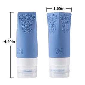 img 3 attached to 🧳 Leakproof Silicone Travel Bottles Set - TSA Approved Cosmetic Toiletries Containers for Travel