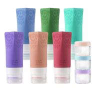 🧳 leakproof silicone travel bottles set - tsa approved cosmetic toiletries containers for travel logo