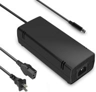 🎮 high-quality xbox 360 e power supply - uowlbear ac adapter power brick with power cord for xbox 360 e console, low noise version with silent fan logo