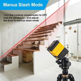 img 1 attached to 📐 MESTEK Laser Level: 50ft Self-Leveling Alignment Tool with Full Soft Rubber Covering, Cross Vertical & Horizontal Lines, Carrying Pouch & Mount Base - Ideal for Wall, Ceiling, and Picture Hanging