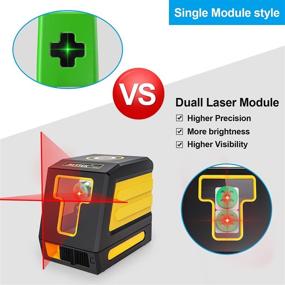img 3 attached to 📐 MESTEK Laser Level: 50ft Self-Leveling Alignment Tool with Full Soft Rubber Covering, Cross Vertical & Horizontal Lines, Carrying Pouch & Mount Base - Ideal for Wall, Ceiling, and Picture Hanging