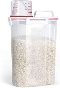 img 4 attached to 🍚 TBMax Small Airtight Rice Storage Container - 5 Lbs, Ideal for Dry Food, Flour, Cereal, Pasta - Organize Your Kitchen Pantry with this Red Container