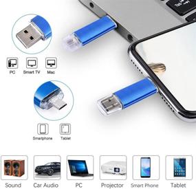 img 3 attached to 💙 VANSUNY 32GB Флеш-накопитель Micro USB: Портативная память OTG для смартфонов на Android - Синий