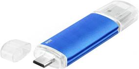 img 4 attached to 💙 VANSUNY 32GB Флеш-накопитель Micro USB: Портативная память OTG для смартфонов на Android - Синий