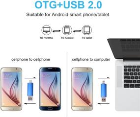 img 1 attached to 💙 VANSUNY 32GB Флеш-накопитель Micro USB: Портативная память OTG для смартфонов на Android - Синий