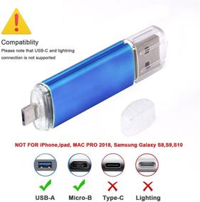 img 2 attached to 💙 VANSUNY 32GB Флеш-накопитель Micro USB: Портативная память OTG для смартфонов на Android - Синий