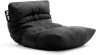 🪑 ultimate comfort: big joe roma bean bag chair in classic black logo