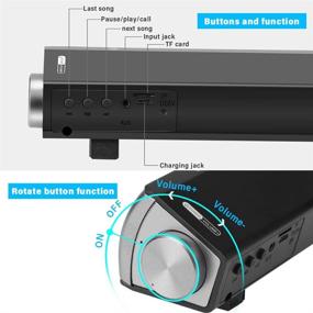 img 1 attached to ACETOP Soundbar Speaker: Dual Subwoofer PC Soundbar with Portable USB Power, Wired/Wireless Bluetooth Sound Bars, 3D Surround Sound and Built-in Microphone (Style-1)