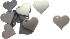 img 1 attached to ❤️ RMP Stamping Blanks: 50 Pack of 3/4 Inch Aluminum Heart Shaped Blanks with Right Side Hole (14 Ga.)