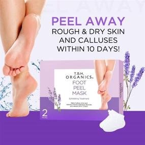 img 3 attached to 🌿 T.B.H. Organics 2 Pack Lavender Foot Peel Mask Exfoliant, Natural Foot Care Mask for Dry Dead Skin & Callus, Exfoliating Booties Soft Feet 7-10 Days - Achieve Smooth Silky Skin