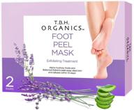 🌿 t.b.h. organics 2 pack lavender foot peel mask exfoliant, natural foot care mask for dry dead skin & callus, exfoliating booties soft feet 7-10 days - achieve smooth silky skin logo