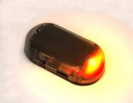 🚘 enhanced car solar power simulated dummy alarm: usb port & red led flashing security light logo