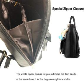 img 1 attached to WOMEN'S HANDBAGS & WALLETS: BAG WIZARD Leather Cartoon Fashion Backpacks