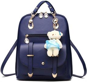 img 4 attached to WOMEN'S HANDBAGS & WALLETS: BAG WIZARD Leather Cartoon Fashion Backpacks