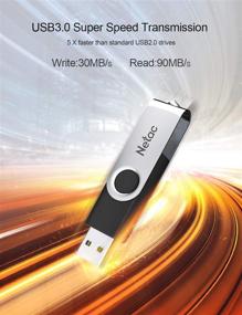 img 3 attached to 💽 Netac Thumb Drives 128GB, High-Speed USB Flash Drive 3.0, 90MB/s Transfer Rate, Rotating Design