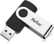 💽 netac thumb drives 128gb, high-speed usb flash drive 3.0, 90mb/s transfer rate, rotating design logo