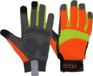 🧤 handlandy orange reflective anti-vibration touchscreen gloves логотип