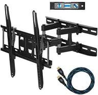 📺 cheetah mounts apdam3b dual articulating arm tv wall mount bracket for 20-65” vesa 400 tvs up to 115lbs - mounts on studs up to 16” - includes twisted veins 10’ hdmi cable and 6” 3- logo