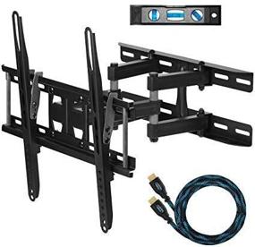 img 1 attached to 📺 Cheetah Mounts APDAM3B Dual Articulating Arm TV Wall Mount Bracket for 20-65” VESA 400 TVs up to 115lbs - Mounts on Studs up to 16” - Includes Twisted Veins 10’ HDMI Cable and 6” 3-