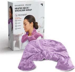 img 4 attached to 🌿 Warm & Cooling Herbal Aromatherapy Neck & Shoulder Plush Wrap Pad for Soothing Muscle Pain and Tension Relief Therapy - 100% Natural Lavender & Herb Spa Blend, Microwave or Freeze Use