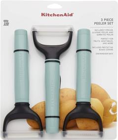 img 1 attached to 🔪 KitchenAid Aqua 3-Piece Universal Peeler Set