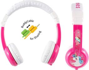 img 3 attached to 🎧 ONANOFF BuddyPhones Explore Foldable - Pink: Volume-Limiting Kids Headphones with Travel Bag, Audio Sharing, Mic - Compatible with Fire, iPad, iPhone, Android