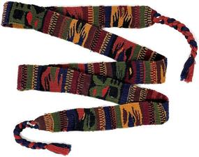 img 4 attached to Fair Trade Guatemalan Handmade Cotton Belt or Hat Band - Hand Woven, Self-Tie Wrap Around, 45 x 1.3 in.