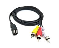 🔌 кабель-адаптер duttek usb к rca - 3 rca к usb кабель-конвертер, av к usb разъем - женский usb 2.0 к 3 мужским rca видео a/v адаптер кабеля для телевизора, mac, пк - 5 футов/1,5 метра длиной логотип