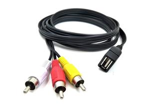 img 1 attached to 🔌 Кабель-адаптер Duttek USB к RCA - 3 RCA к USB кабель-конвертер, AV к USB разъем - Женский USB 2.0 к 3 мужским RCA видео A/V адаптер кабеля для телевизора, Mac, ПК - 5 футов/1,5 метра длиной