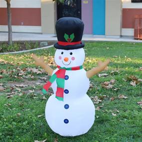 img 1 attached to 4 FT Christmas Inflatable Snowman with Top Hat - GOOSH Outdoor Yard Decoration Clearance, Built-in LED Lights for Holiday Party, Xmas, Yard, Garden