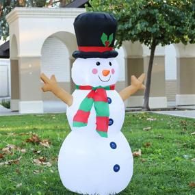 img 2 attached to 4 FT Christmas Inflatable Snowman with Top Hat - GOOSH Outdoor Yard Decoration Clearance, Built-in LED Lights for Holiday Party, Xmas, Yard, Garden