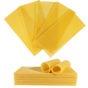 img 4 attached to 🐝 OlyFanco Beeswax Sheets: 30 Pcs Natural Foundation for Honeycomb, Candle Making, and Bee Hive - Deep Foundation-41.5cm X 19.5cm