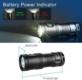 img 2 attached to Enhanced TrustFire DF30 150° Diving Photography Video Flashlight – 2350 Lumens Underwater Camera Dive Light with Rechargeable 32650 Battery