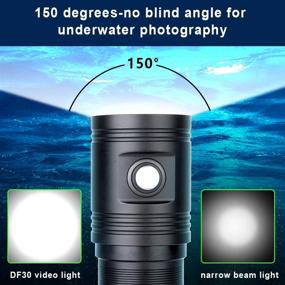 img 1 attached to Enhanced TrustFire DF30 150° Diving Photography Video Flashlight – 2350 Lumens Underwater Camera Dive Light with Rechargeable 32650 Battery