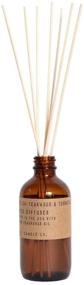 img 3 attached to 🕯️ P.F. Candle Co. Teakwood & Tobacco Reed Diffuser: Classic Scent in Amber Glass Jar, 3.5 fl oz